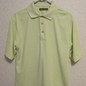 Mens CUBAVERA Polyester Golf Polo Shirt Mint Green